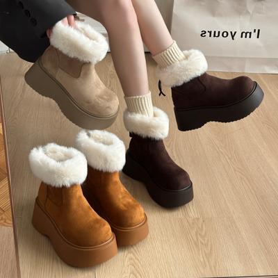 Женские модные зимние легкие теплые непромокаемые ботинки на толстой подошве, нескользящие повседневные кроссовки, хлопковые ботинки