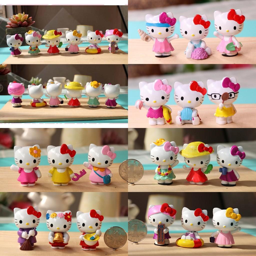 Очаровательный набор из 6 шт. Хелло Китти Куроми Sanrio Милые Куклы Аксессуары Для Коллекционеров