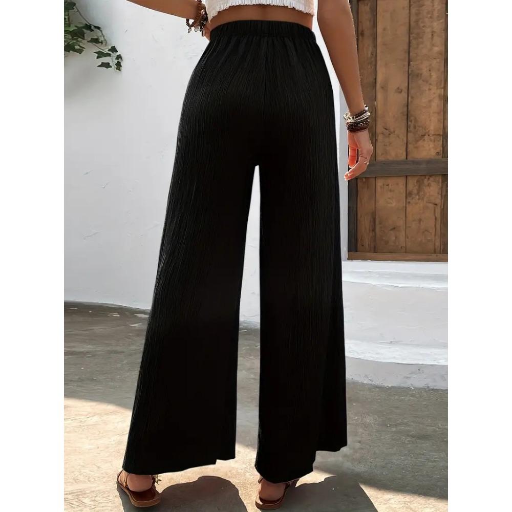 Женские повседневные свободные утягивающие брюки со стрелками и широкими штанинами