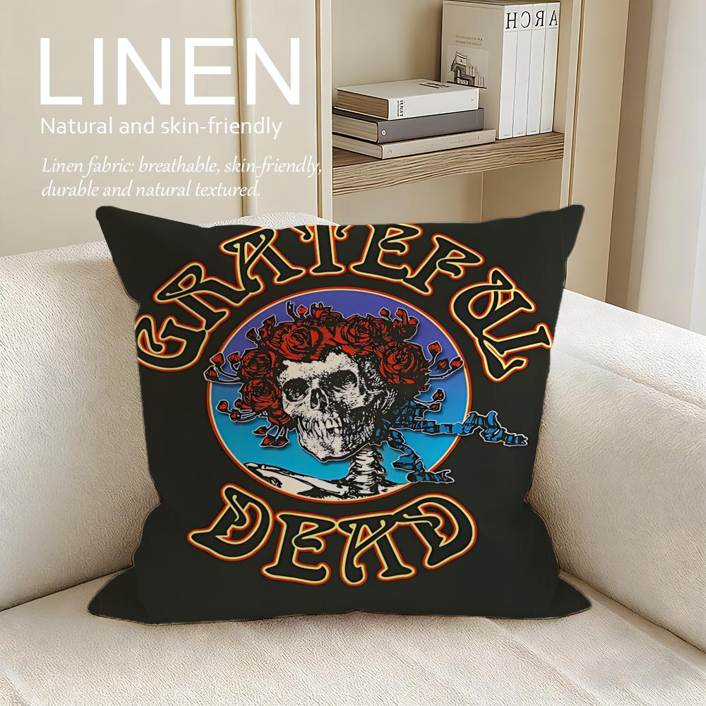 Music Grateful Dead Cushion Cover Pillowcase Set Pcs x x Breathable Washable Sofa Cushion Cover