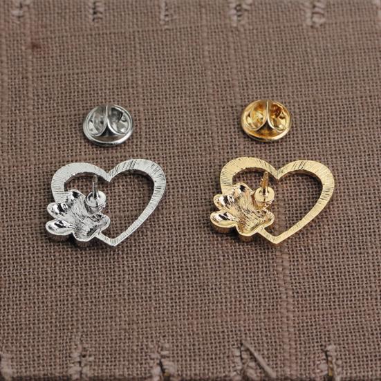 Любовь Сердце Лапа Брошь Булавка Шарф Свитер Платье Унисекс Декор Подарок