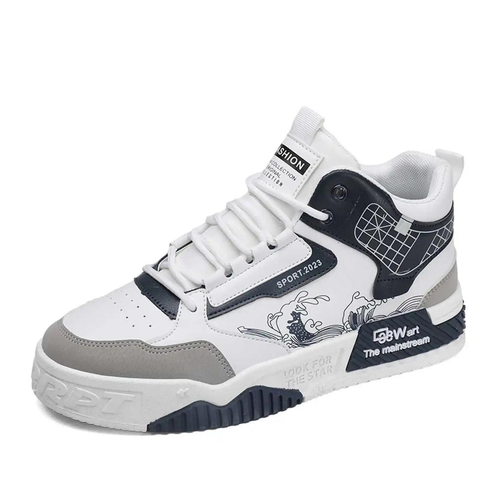 Мужские повседневные туфли с высокой толстой подошвой, всесезонные студенческие модные туфли на плоской подошве, прогулочные туфли с мягкой подошвой, молодежные спортивные туфли для сноуборда