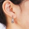 Agete Style Retro Carved Hollow Pattern Earrings, Exaggerated Banquet Wedding Ear Buckle Vine Earrings