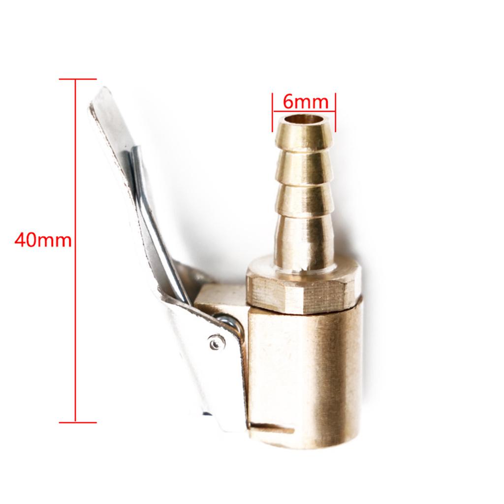 Воздушный патрон для автомобильных шин, автомобильная латунь, 8 мм, разъем клапана насоса для накачивания, зажим, адаптер для накачивателя, быстрая смена зажима для головки, разъем