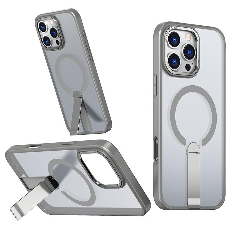 Для Magsafe Магнитный Металлический Держатель Мягкая ТПУ Рамка Жесткий Поликарбонатный Чехол для Телефона Для iPhone 16 Pro Max 14 11 12 13 15 Pro Max Задняя Крышка