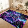 Game Controller Theme Crystal Velvet Floor Rug Personalized Custom Name Text Warm Carpet Home Decoration