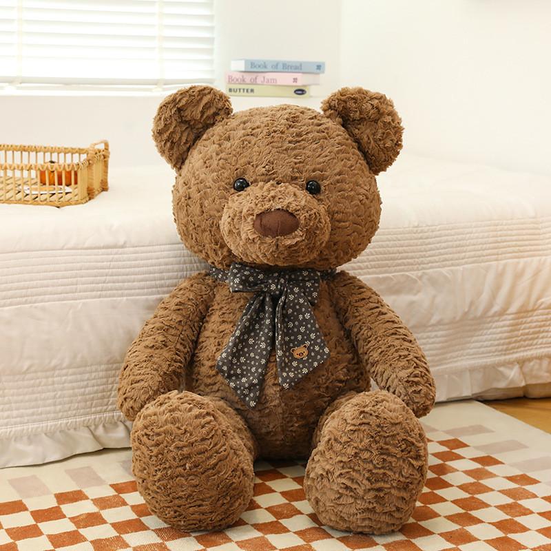 Tie Bow Teddy Bear Plush Toy Cartoon Stuffed Animal Doll Decoration Gift Kids
