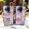 Fashion Design Cartoon Phone Case For Cubot Note20 Silicone Back Cover Wrist Strap Soft Case Waterproof Ring Anti-knock