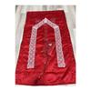 3 Piece French Guipure Embroidered Velvet Dowry Bridal Set Prayer Rug