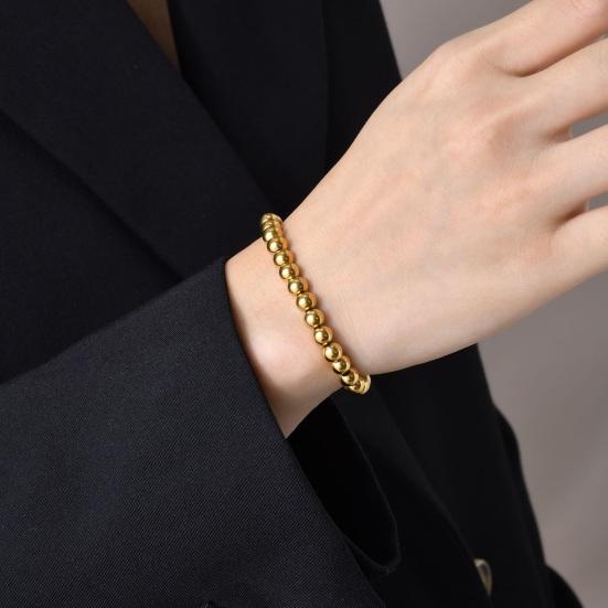 Simple Elastic Bracelet Beads Men Women Beads Bangle Party Jewelry Gift Daily Outfit