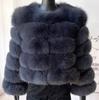 European and American new imitation fur jacket imitation fox fur jacket short women's clothing long-sleeved winter coat long-haired splicing