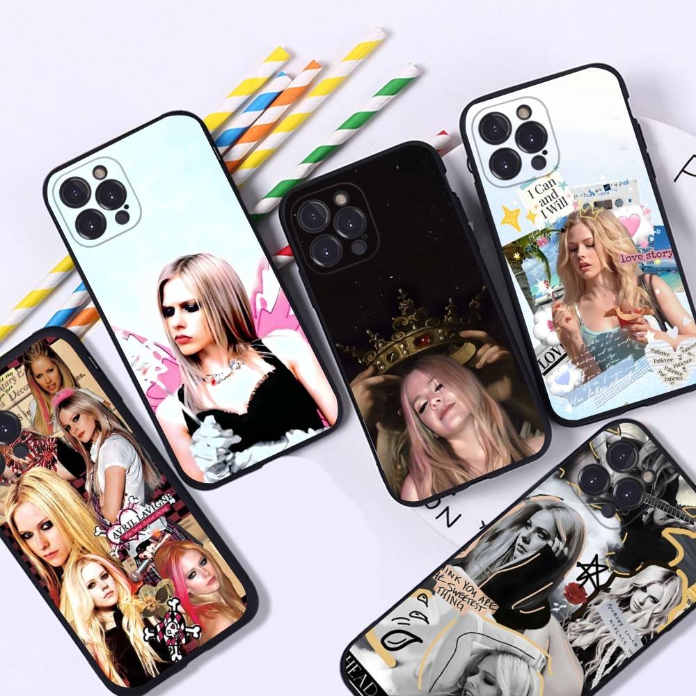 Чехол для телефона Avril Ramona Lavigne для iPhone 16 15 17 13 14 12 11 Pro Max Plus Черный корпус