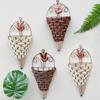 1PC Vintage Wall-mounted Cone Shaped Flower Basket Home Decor Plant Holder Flower Arrangement