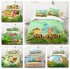 3D Printed Cartoon Little Dinosaur Bedding Set Animal Down Duvet Cover for Children's Room EU135 * 200 Full Size Luxury Duvet Cover for Boys Bed Cover