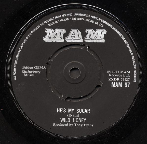 7inch Record WILD HONEY (11) - He's My Sugar MAM97 MAM 1973 UK Pop Used