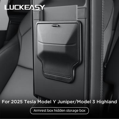 Для Tesla Model Y Juniper/Launch 2026 2026 Автомобильный подлокотник Скрытый ящик для хранения Model 3 Highland 2026 Кейс для хранения центральной консоли