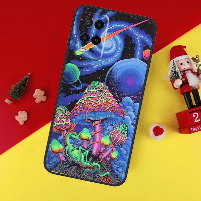 Странный психеделический чехол-гриб для Oppo A5 A6 Pro A15 A57 A17 A54 A74 A94 A76 A16 A96 A40 A60 A80 A18 A38 A58 A78 A98