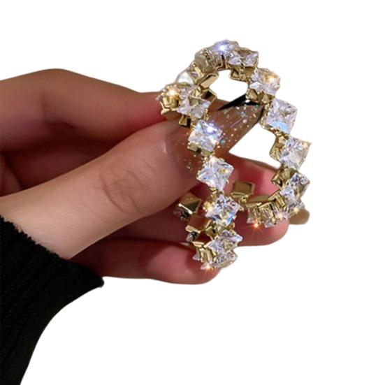 1 пара женских серег-колец с блестящими стразами, круглые роскошные женские серьги для подарка