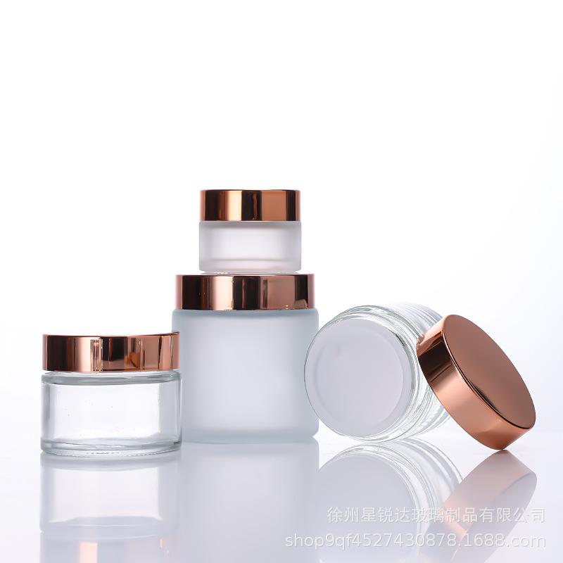 Прозрачный матовый стеклянный флакон для крема для лица, крема для глаз и тонального крема