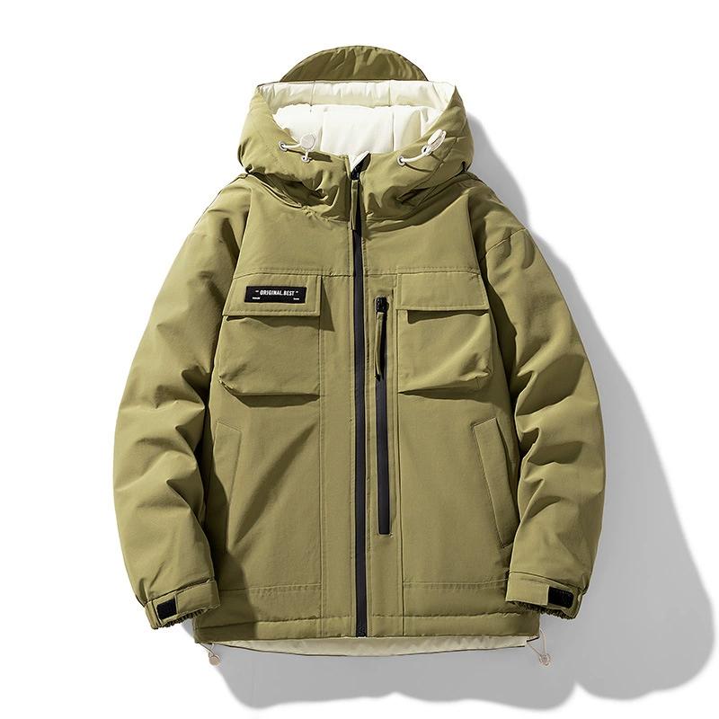 Зимняя мужская куртка-пуховик Plus, мужская свободная посадка, Overweight, Plus Fat, Plus Warm White Duck Down Jacket, мужская верхняя часть