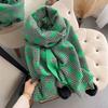 New Autumn and Winter Scarf for Women Small Love  Imitation Cashmere  Versatile Shawl Warm Korean Style Scarf