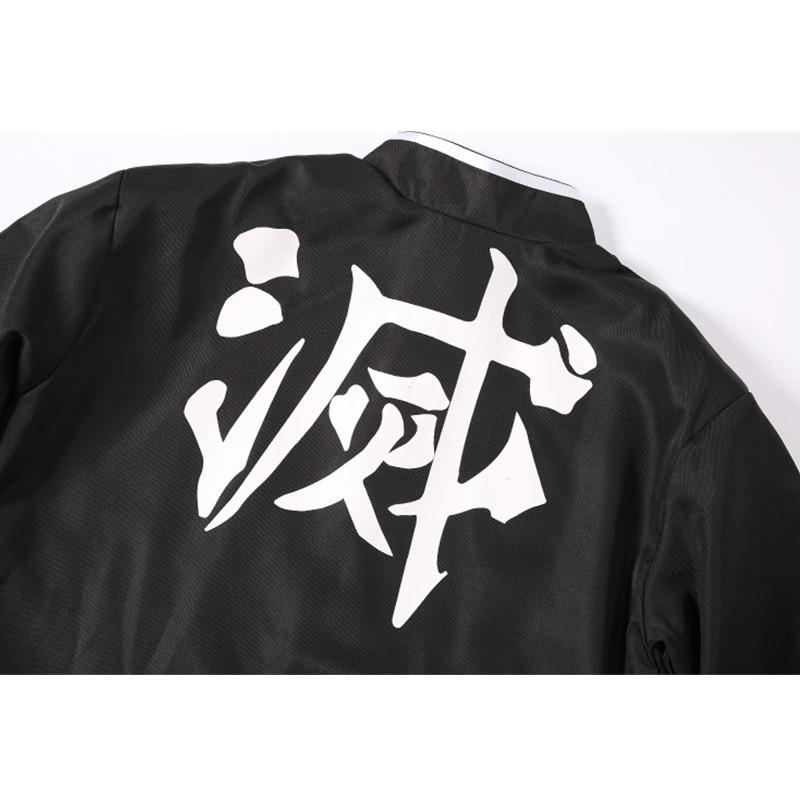 Аниме Demon Slayers Kimetsu no Yaiba Косплей Костюм Топ Куртка Брюки Черная команда Унисекс Униформа Комплект Хэллоуин Рождественская одежда