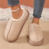 Furry Slippers Women Fall And Winter Indoor Home Warm Padded Monthly Shoes Thick Bottom Couple Cotton Slippers