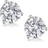 Jewels Prim 2 Ct Round Cut 18K White Gold IGI Certified Lab Grown Diamond 3 Prong Stud Earrings | F-G Color | VS1 Clarity