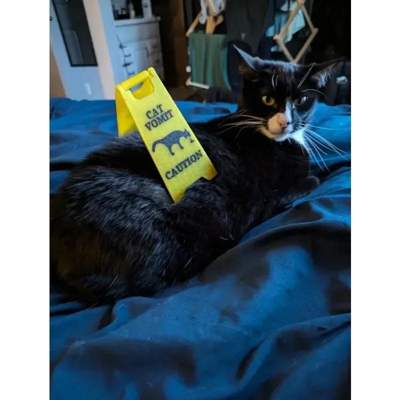 1 шт. Кошачья рвота (мокрая Земля) Знак Смешной Знак Кот Собака Рвота Знак