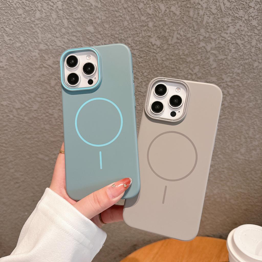 Подходит для чехла для мобильного телефона iPhone16 MagSafe с магнитной адсорбцией Apple 14promax Матовый чехол с полным покрытием и защитой