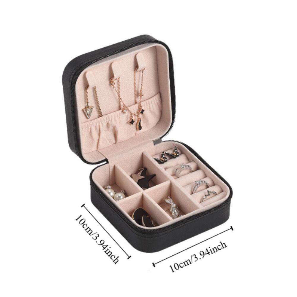 Ожерелье Кольцо Молния Ювелирные Изделия Хранение Футляр Упаковка Коробка Серьги Органайзер Держатель Путешествия