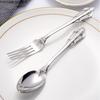 Набор столовых приборов из нержавеющей стали, нож, вилка, ложка, набор из 4 предметов, западная кухня, столовые приборы, кухонные принадлежности, кофейная ложка, вилка для фруктов