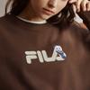 Fila Наследие Панда Вышивка Простой Модный Повседневный Ретро Универсальный Удобный Свитшот с Круглым Вырезом Женский свитшот Желто-Песочно-Коричневый F51W538201FBN