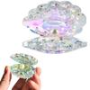 Reflective Crystal Conch Shell with Pearl Sun Catcher Pearl Clam Ornaments Colorful Crystal Figurine Gifts Durable