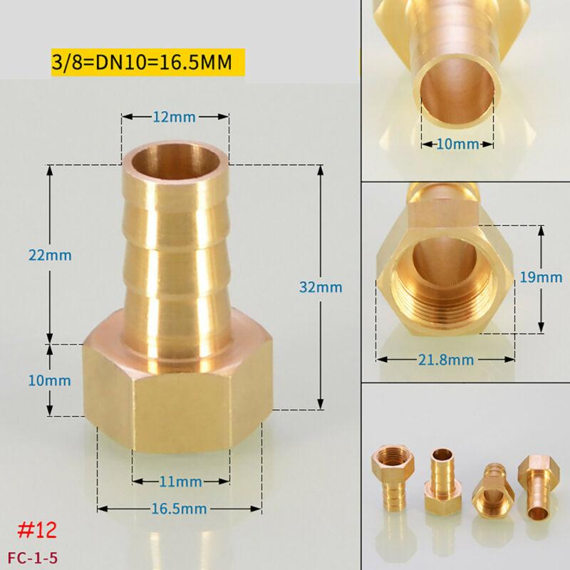 Латунный шланговый фитинг муфта 6 8 10 12 14 16 мм штуцер хвостовик 1/8 1/4 3/8 1/2 внутренняя резьба медный соединитель соединение муфта адаптер