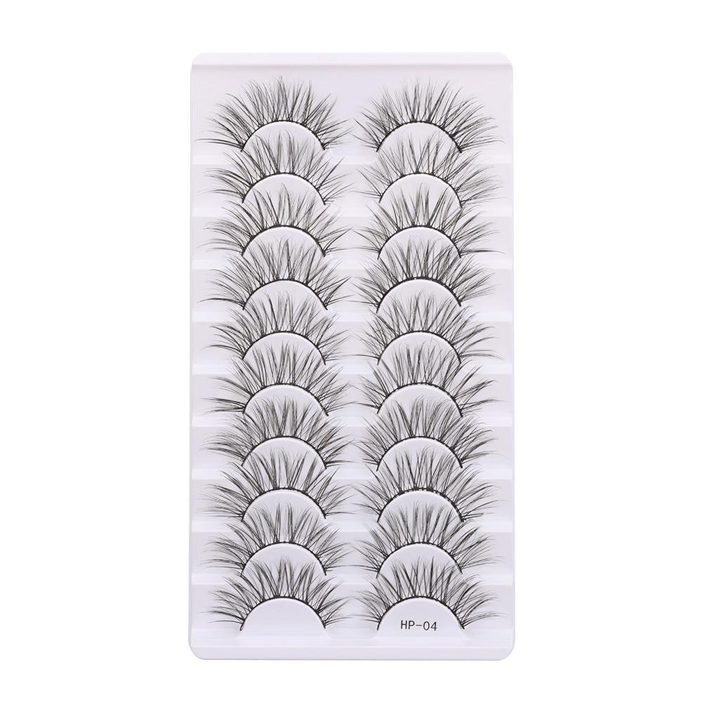 10 Pairs Natural Long False Eyelashes Fluffy Manga Lashes Fake Lashes  Eye Makeup Tool