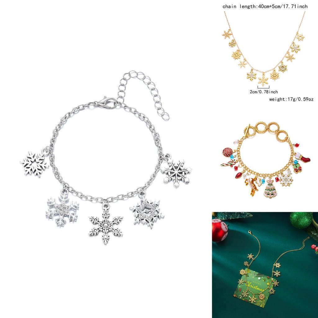 Festive Christmas Animal Jewelry Collection With Zinc Alloy Chains And Seasonal Charms For Men Women