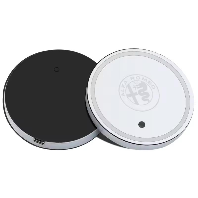 IMKC9 Car USB Charging Luminescent Cup Pad Interior Atmosphere Lamp For Alfa Romeo serpent Giulia 159 156 MITO Stelvio 147 Accessories