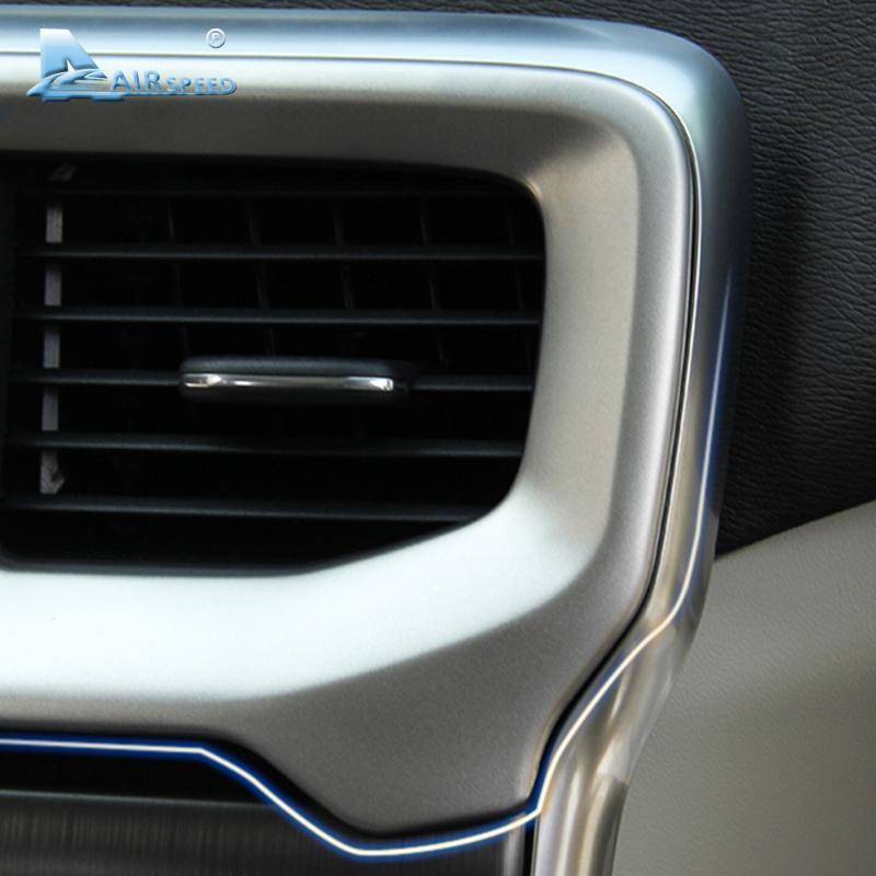 For Volvo V40 Interior Console Air Conditioning Outlet Decorative Cover Trim Stainless Steel Car Accessories Styling