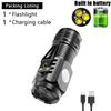 New Upgrade Mini 3LED Flashlight With Pen Clip And Tail Magnet,Builtin Battery USB Charge Outdoor Portable Torch Emergency Lamp