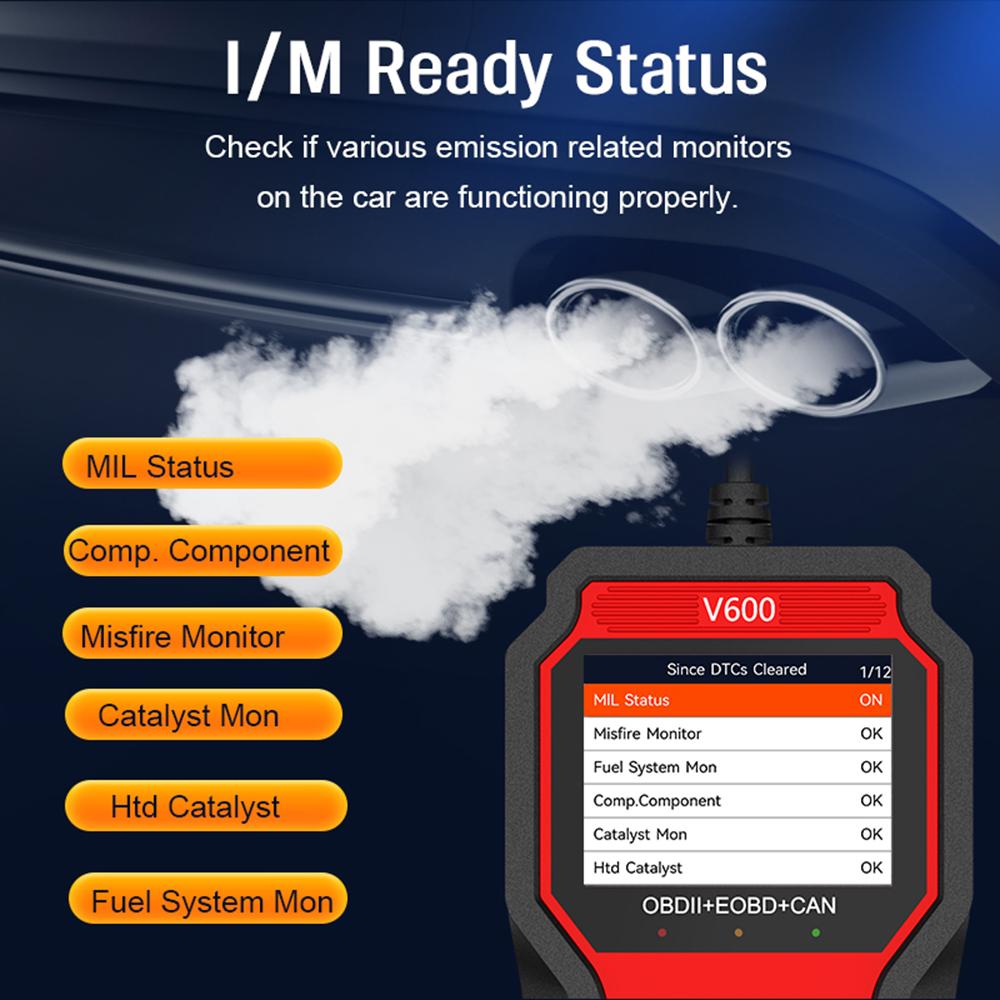 Обнаружение напряжения аккумулятора Поиск кодов неисправностей Код неисправности OBD2 Сканер Диагностический Тест кислородного датчика Автомобильный диагностический инструмент Профессиональный