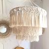 Boho Hanging Lamp Cover Nordic Macrame Woven Tapestry Lampshade Woven Tassel Tapestry Lampshade