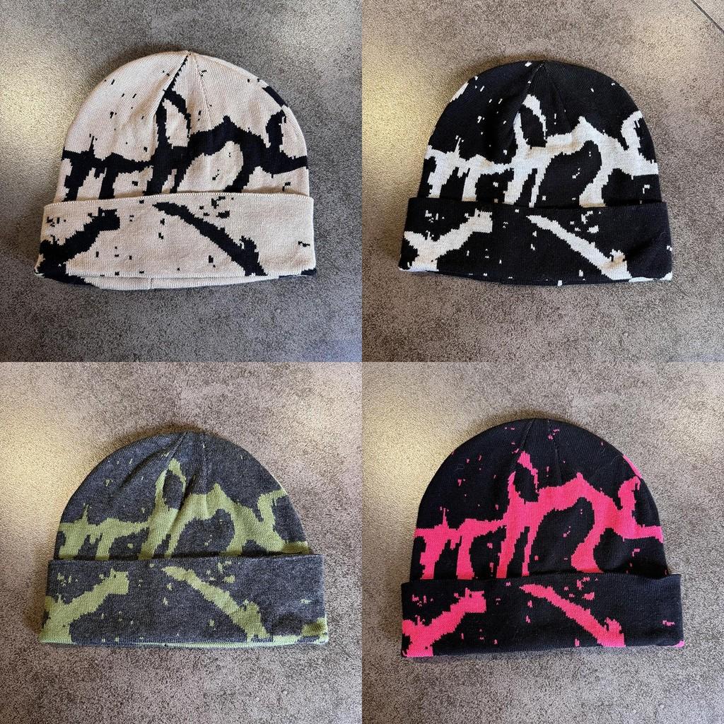 Жаккардовая вязаная полосатая шапка-бини для теплой зимней моды, уличная шапка в подарок