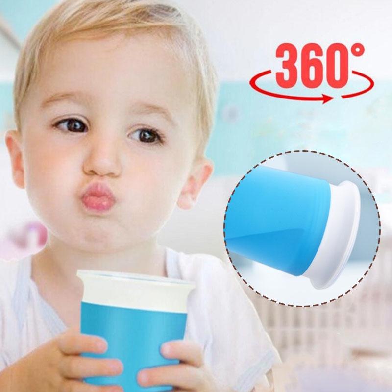 Современная полезная детская бутылочка для кормления Miracle Baby Learning Safe, не проливающаяся, вращающаяся на 360 градусов, с ручками