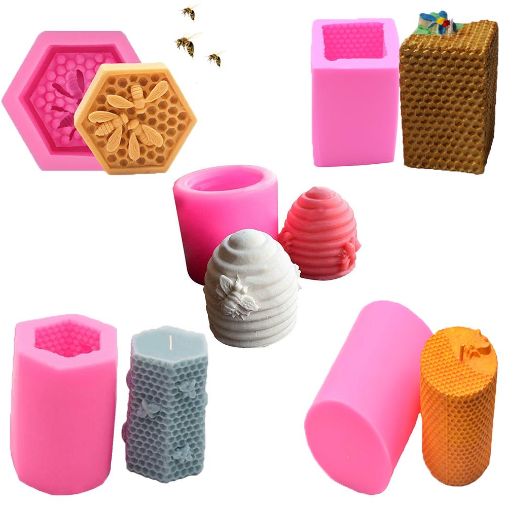 Ornament Desk Decoration Epoxy Resin Soap Mold Honeycomb Mold 3D Silicone Candle Mould Wax Model
