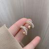C-shaped Pearl Earrings In The New Year's New Trend Unique Niche Design Earrings for Women High-end Sense