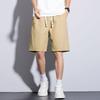 Washed Cotton Five-part Labor Shorts Durable Wear-resistant Summer Thin Drawstring Back Pocket Sports Pants Beach Casual Mid-pants