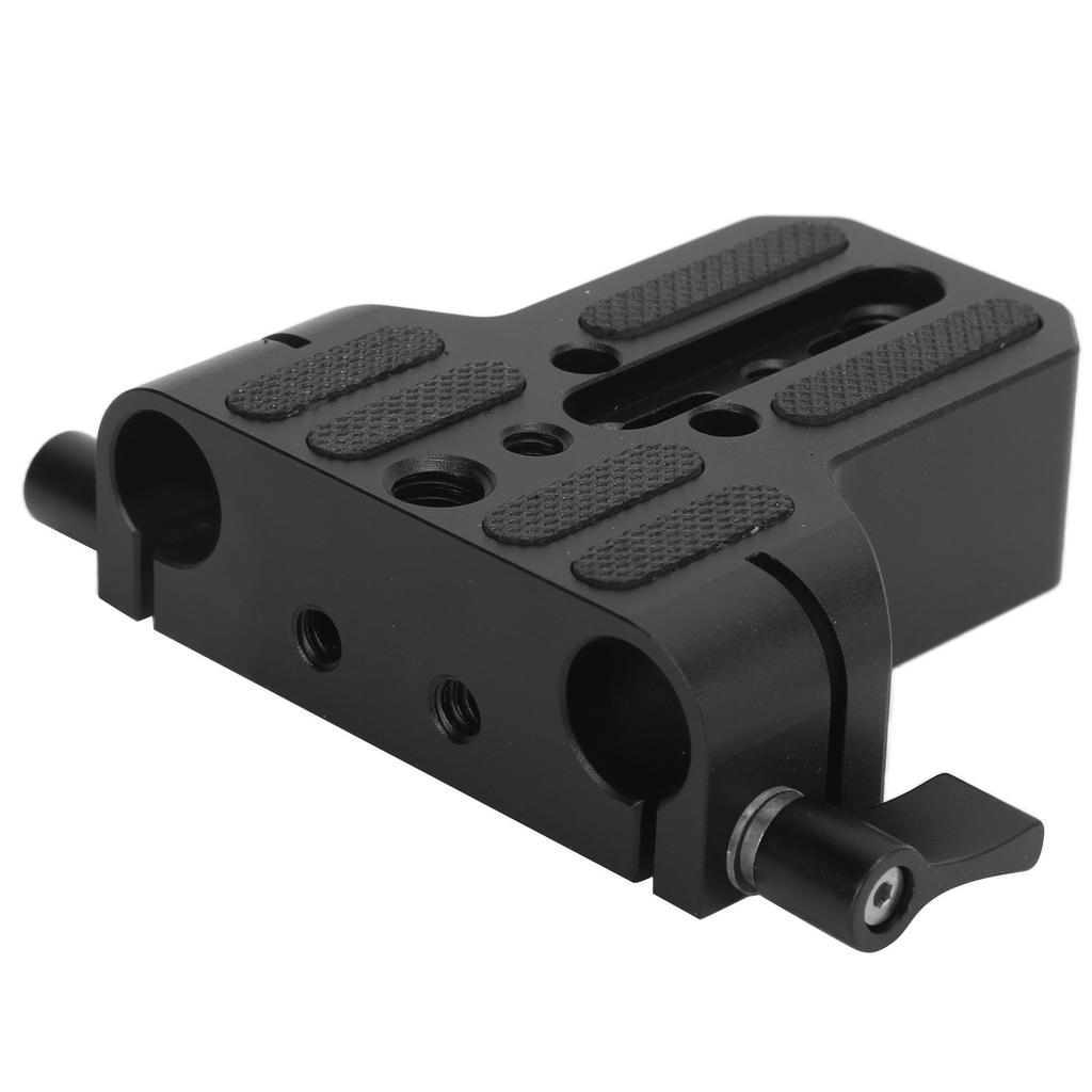 Multipurpose Camera Base Plate with 15mm Rod Rail Clamp for DSLR Camera Rig Support System