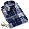 100% Pure Cotton Flannel Soft Regular-fit Long Sleeve Brushed Shirt Single Pocket Comfortable Casual Thick Plaid Shirts S-11XL