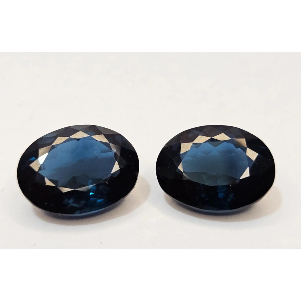 44+ Ct Natural Dark Blue Indicolite Tourmaline Oval Cut Pair Fabulous Gemstone
